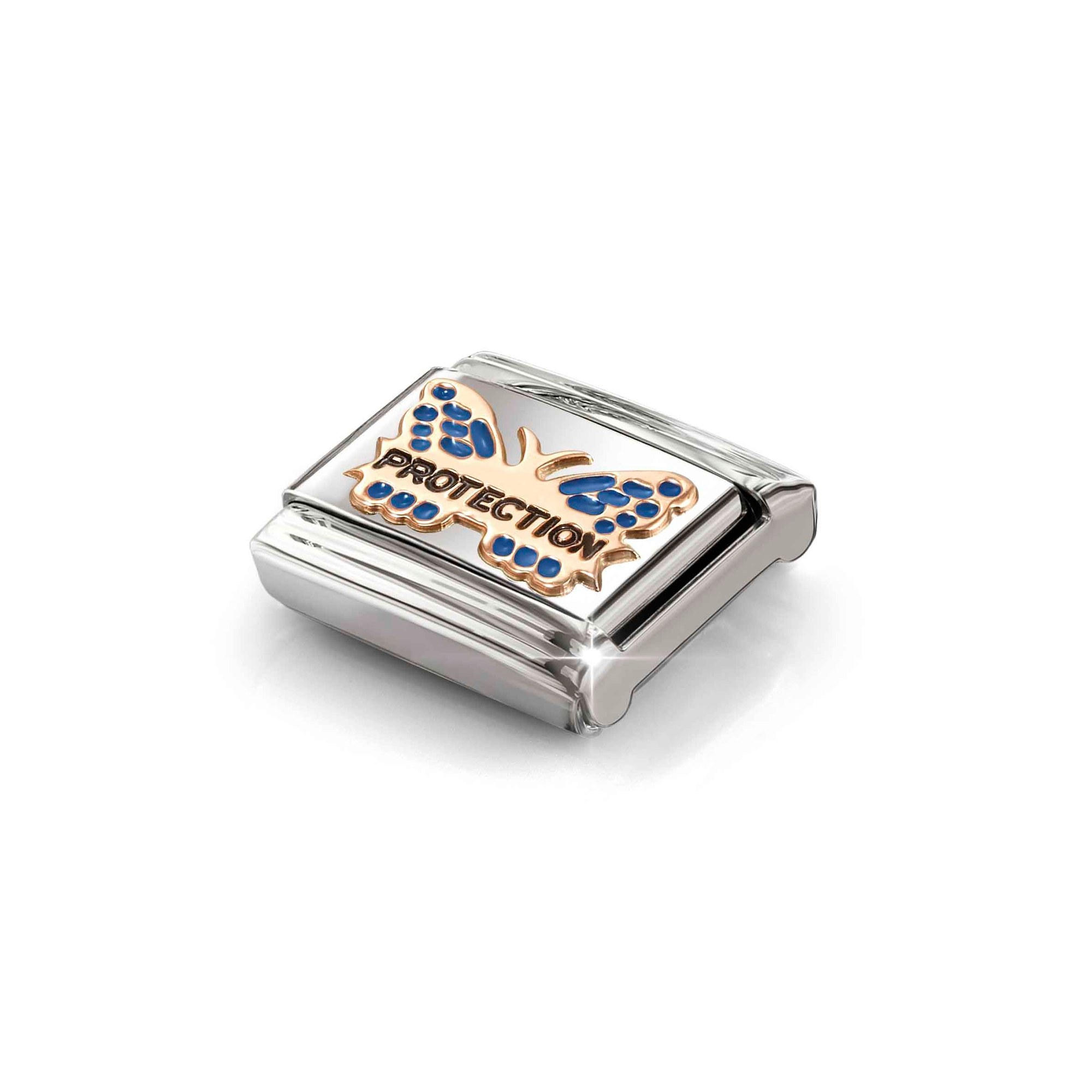 Nomination Composable Classic Charm Schmetterling PROTECTION blau - Edelstahl, roségoldfarben – Ansicht 4
