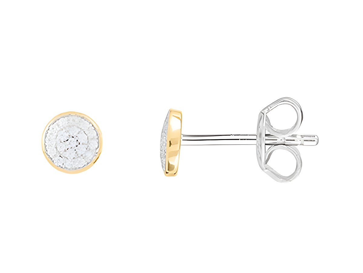 Xenox Sterling Silber Ohrringe XS3430GN EAR CANDIES mit Gelbgold Vergoldung, runde Form mit funkelnden Details, eleganter Ohrschmuck für jeden Anlass.