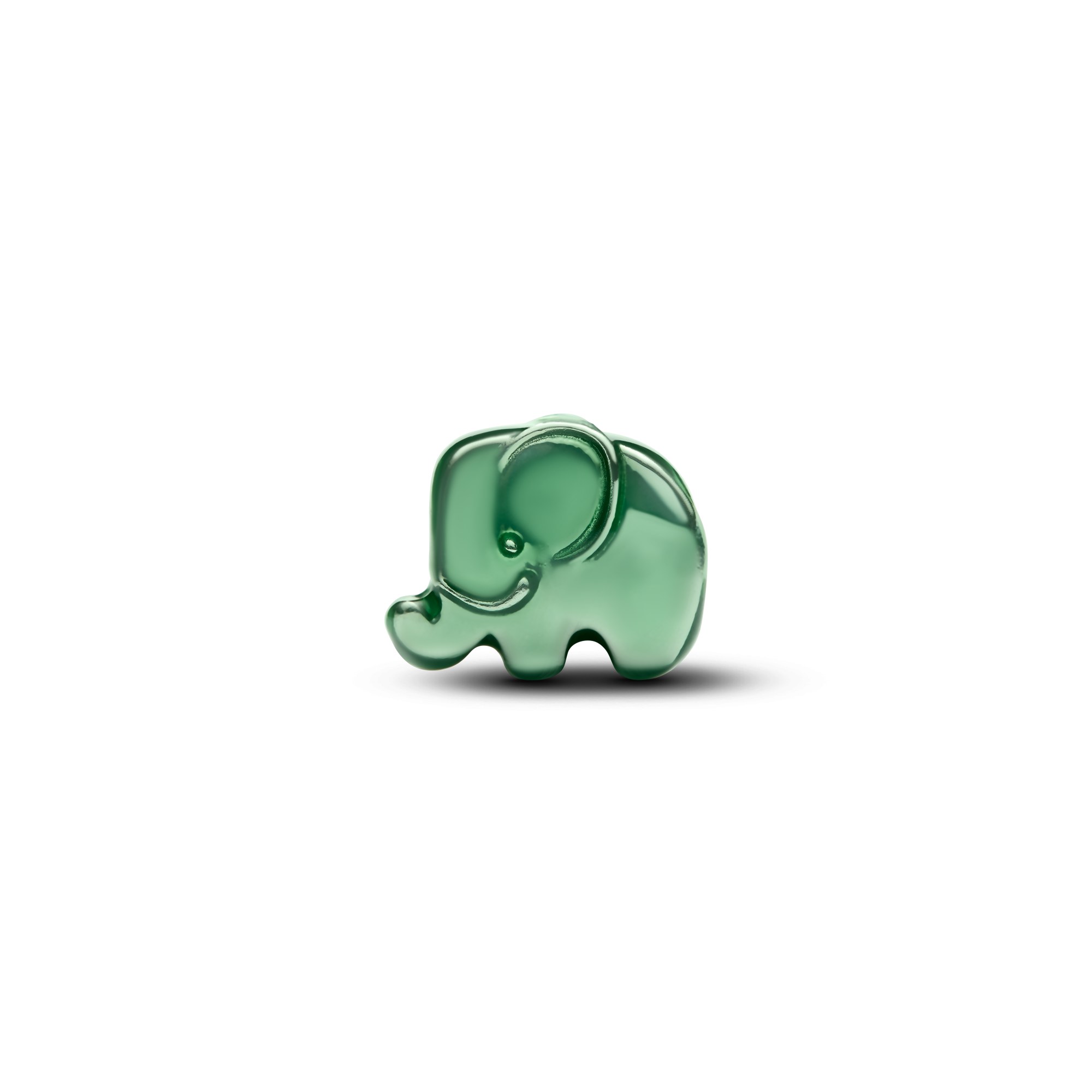 Pandora Grüner Elefant Mini-Charm - Sterling Silber - Emaille Grün – Ansicht 2