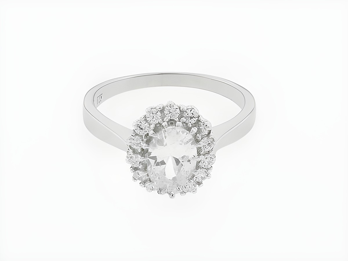 Silber Ring Oval Sterling Silber mit Zirkonia als Blickfang in Größe 50 vom Hersteller Juwelier Harnisch, elegantes Schmuckstück bis Größe 50.