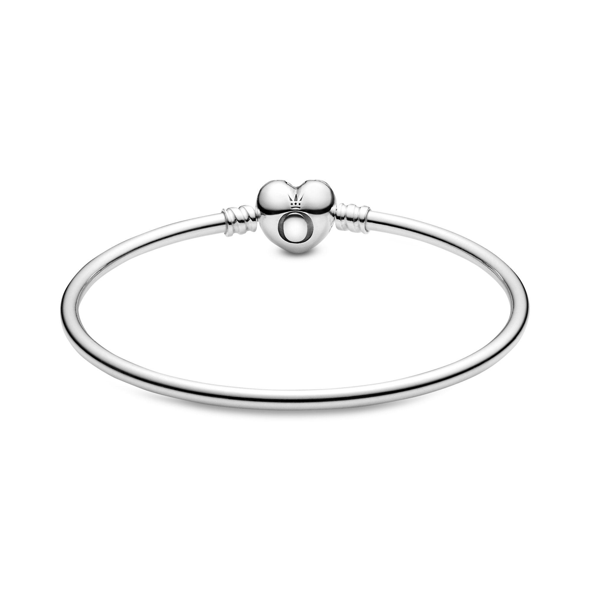 PANDORA Moments Armreif mit Herzverschluss Silber – Ansicht 4