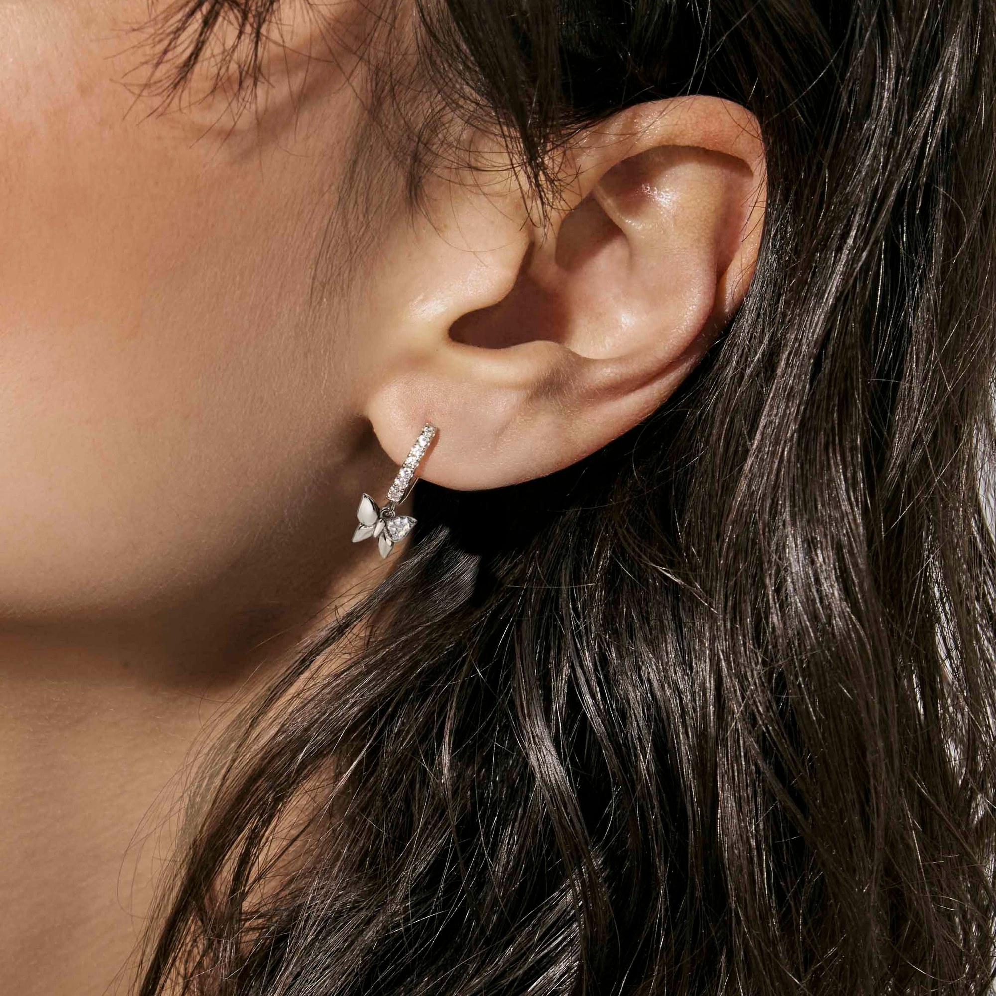 Nomination Petit Sparkle - Sterling Silber Creolen - Schmetterling - vergoldet - Zirkonia – Ansicht 3