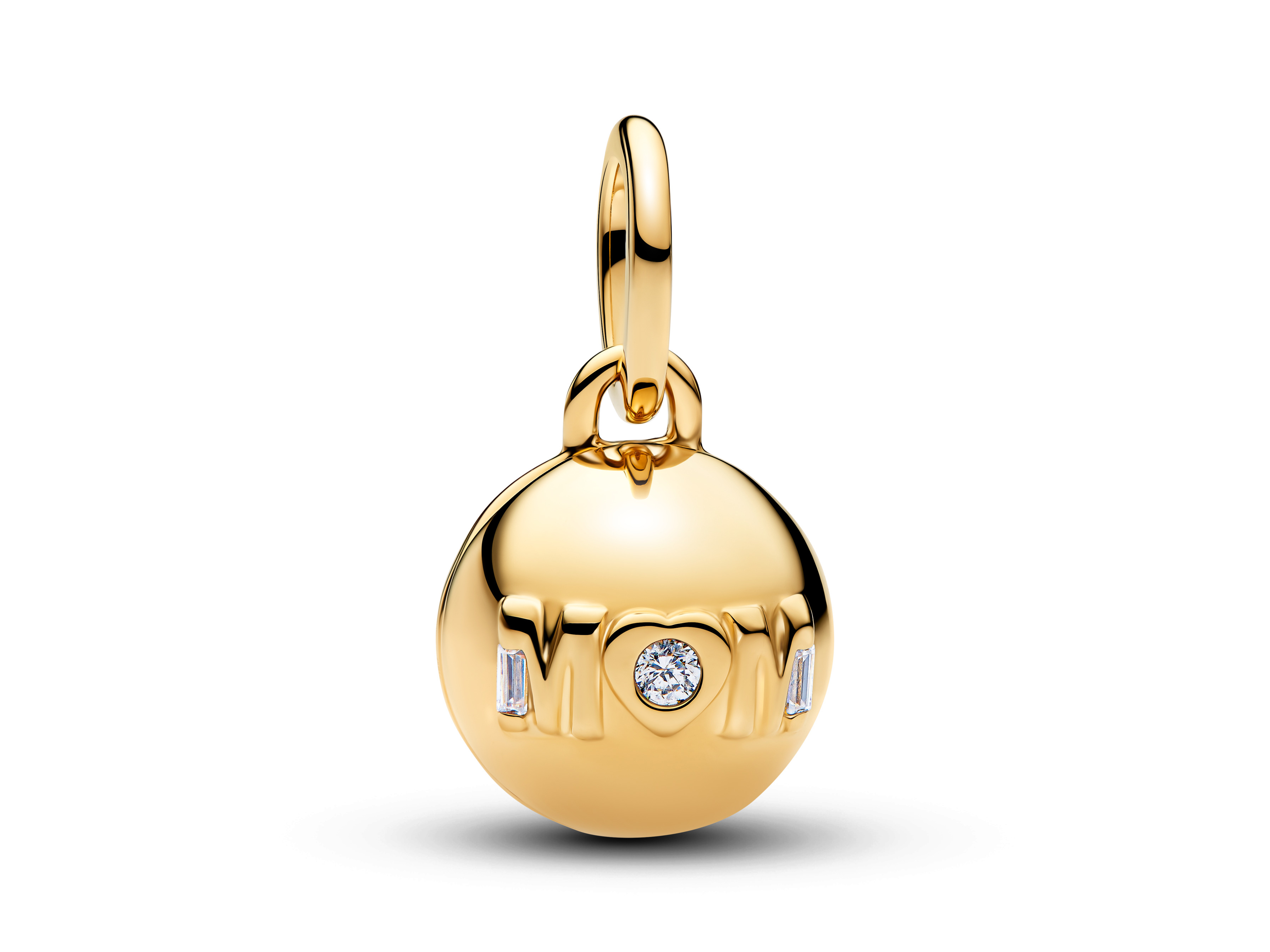 Pandora 764457C01 - Mum Kugel zum öffnen Charm - Gelbgold Vergoldung - Emaille + Zirkonia