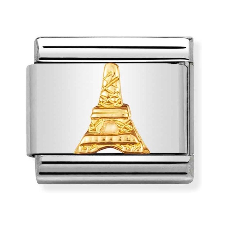 Nomination Composable Classic Charm Eiffelturm - Edelstahl, Gelbgold