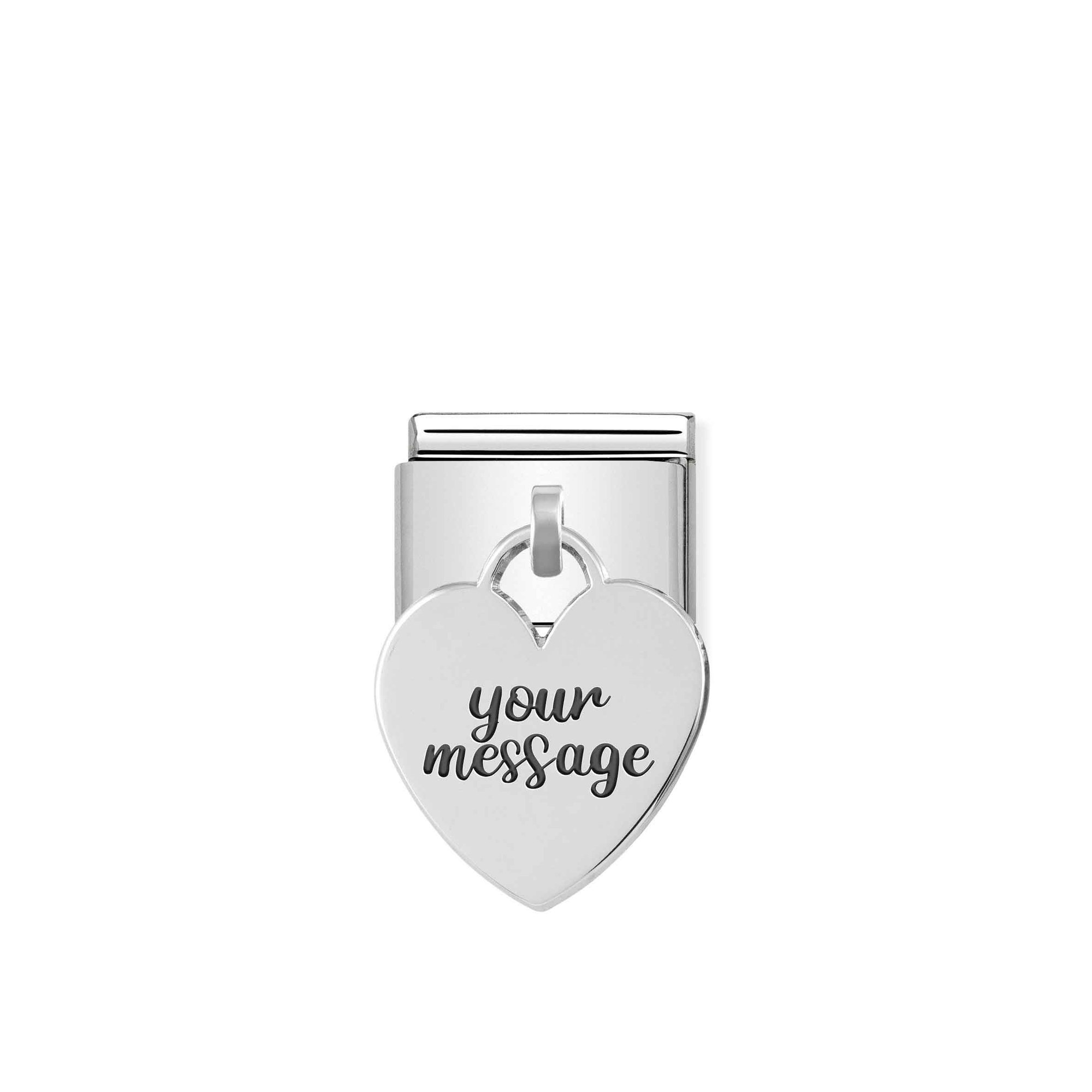 Nomination Composable Classic Charm Herz Anhänger - Edelstahl, Sterling Silber – Ansicht 3