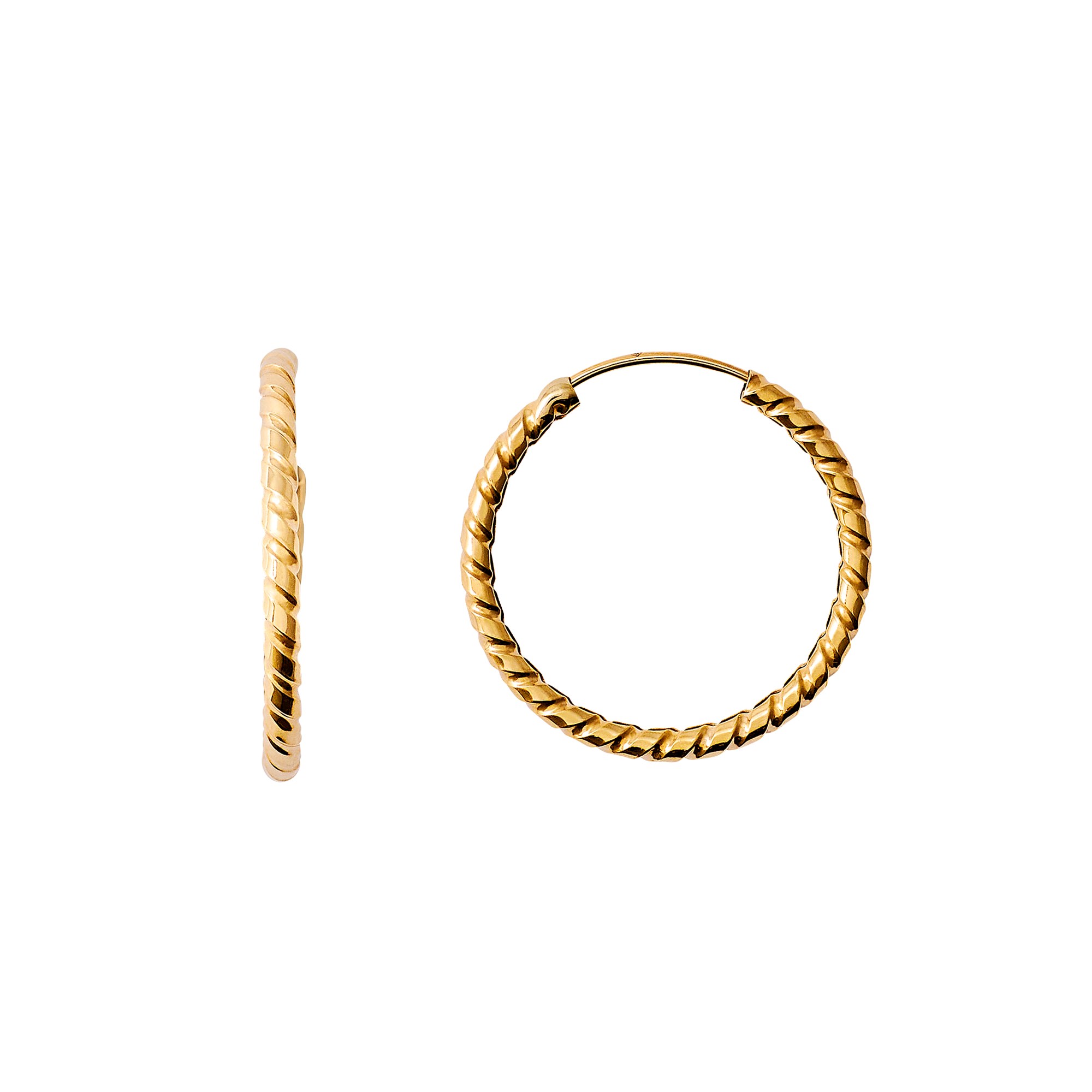 XENOX XG14K6005G - Gelbgold 585 Creolen - poliert – Ansicht 2