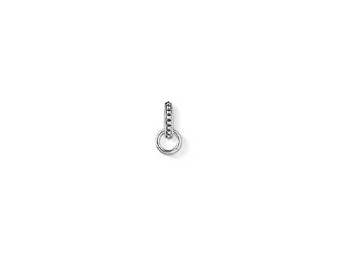 Charm Anhänger von Thomas Sabo aus der Kollektion Vintage Rebel, geschwärzt mit einem geschlossenen Ring, elegantes Design für individuelle Schmuckkreationen.