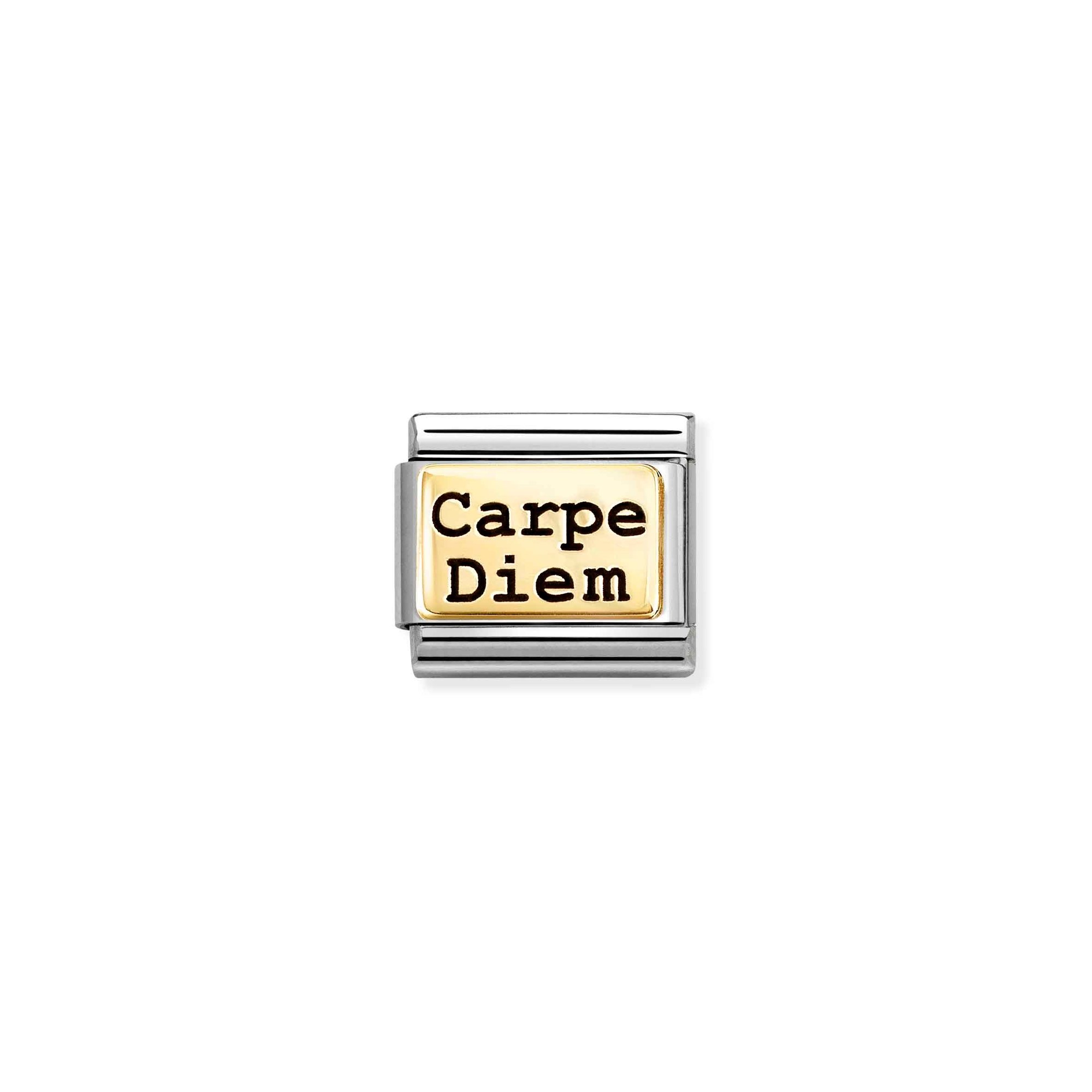 Nomination Composable Classic Charm Carpe Diem - Edelstahl, Gold 750 Gelbgold – Ansicht 2