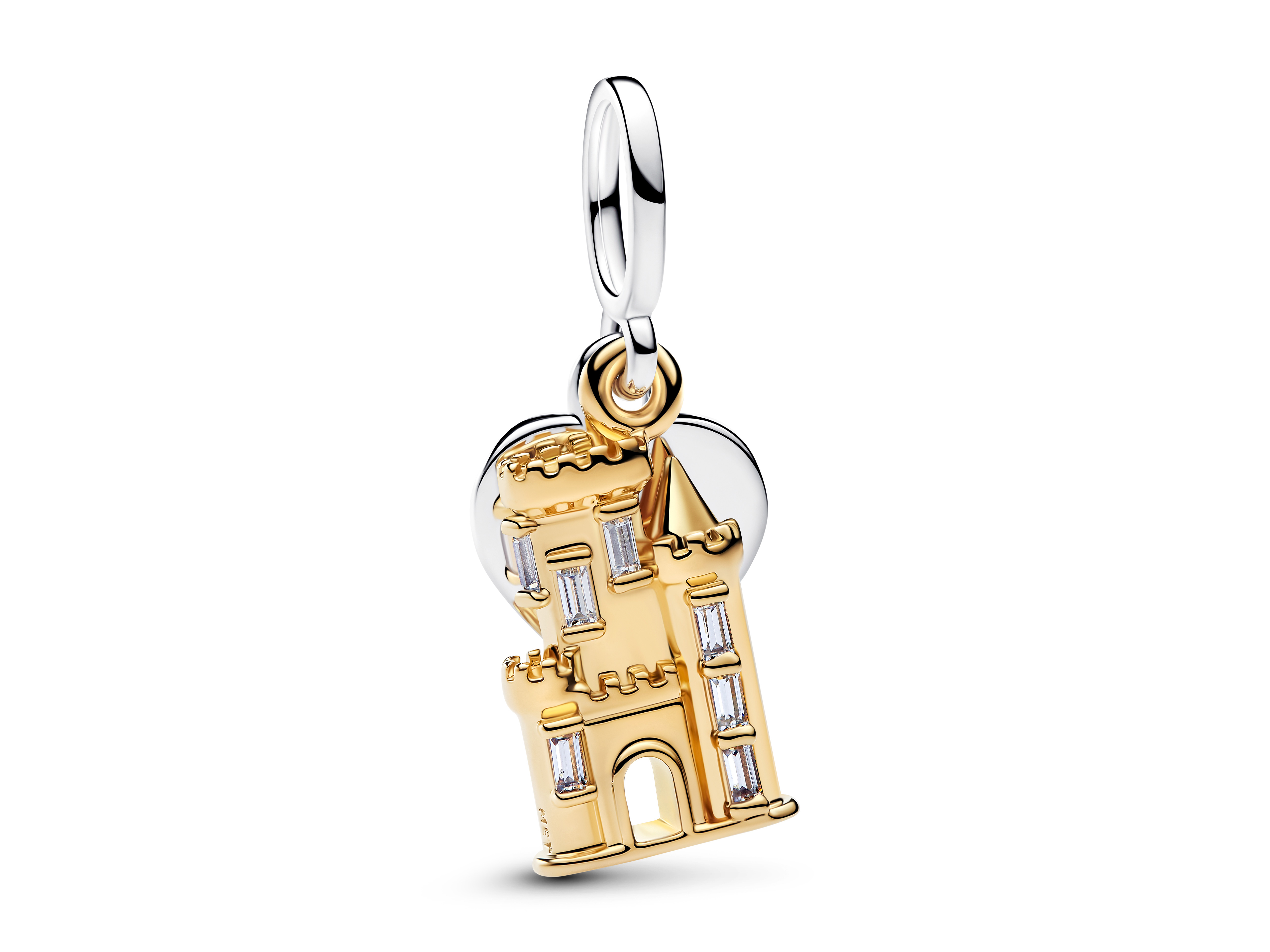 Pandora 764915C01 - Schloss & Herzanhänger Charm-Anhänger - Gelbgold Vergoldung + Sterling Silber