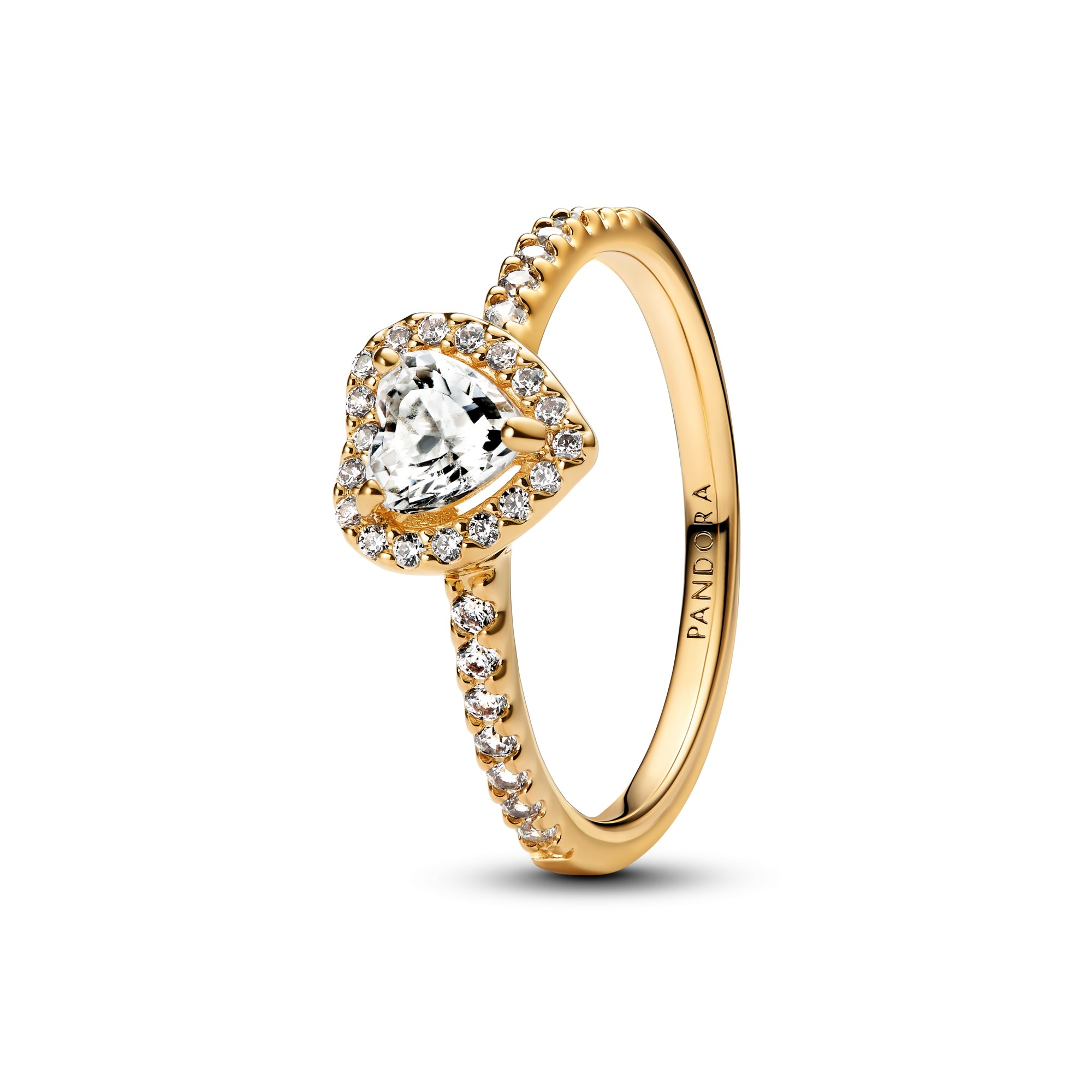 Pandora Ring - Herz - Gelbgold Vergoldung - Zirkonia – Ansicht 2