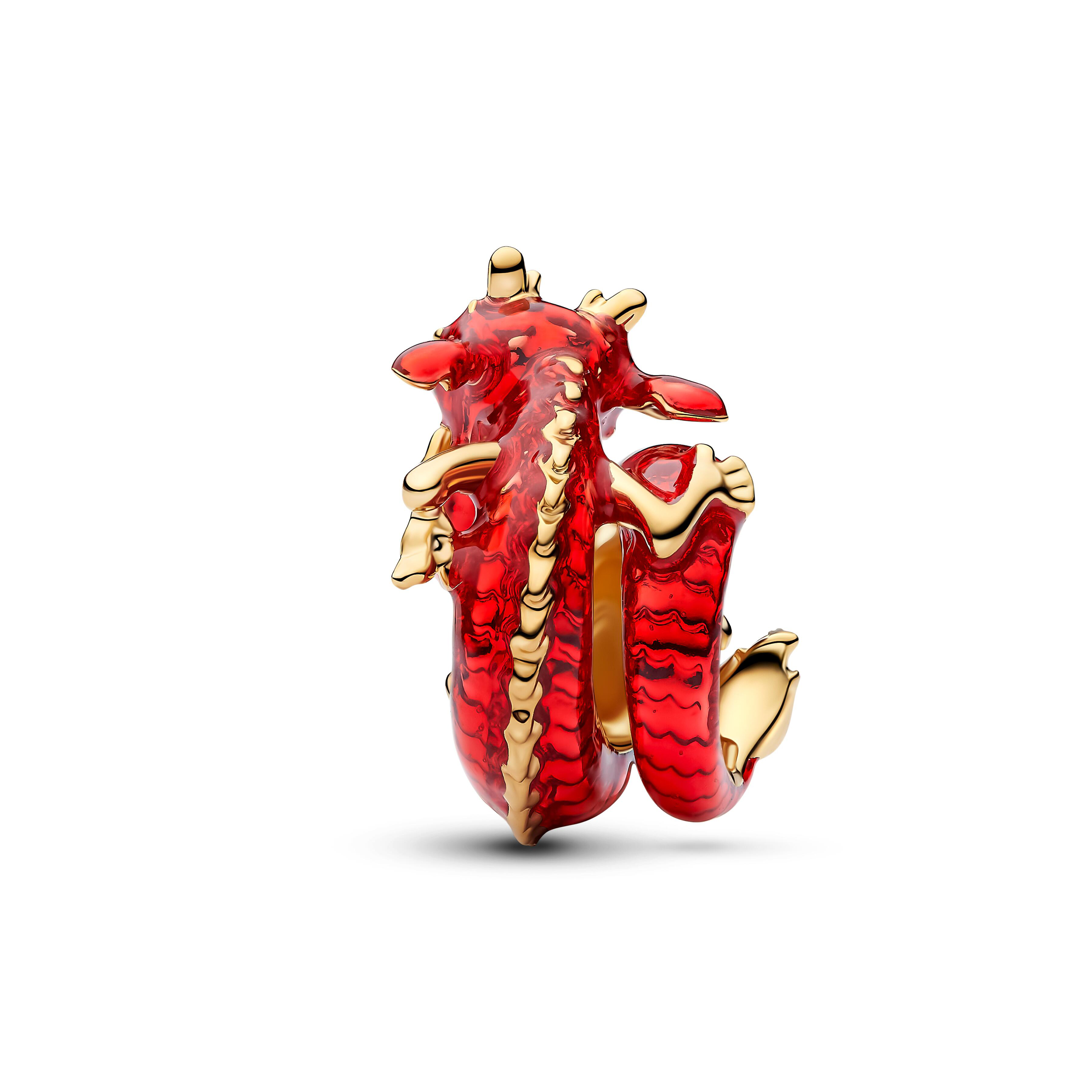 Pandora Disney - Charm Mushu Drache - Gelbgold Vergoldung – Ansicht 2