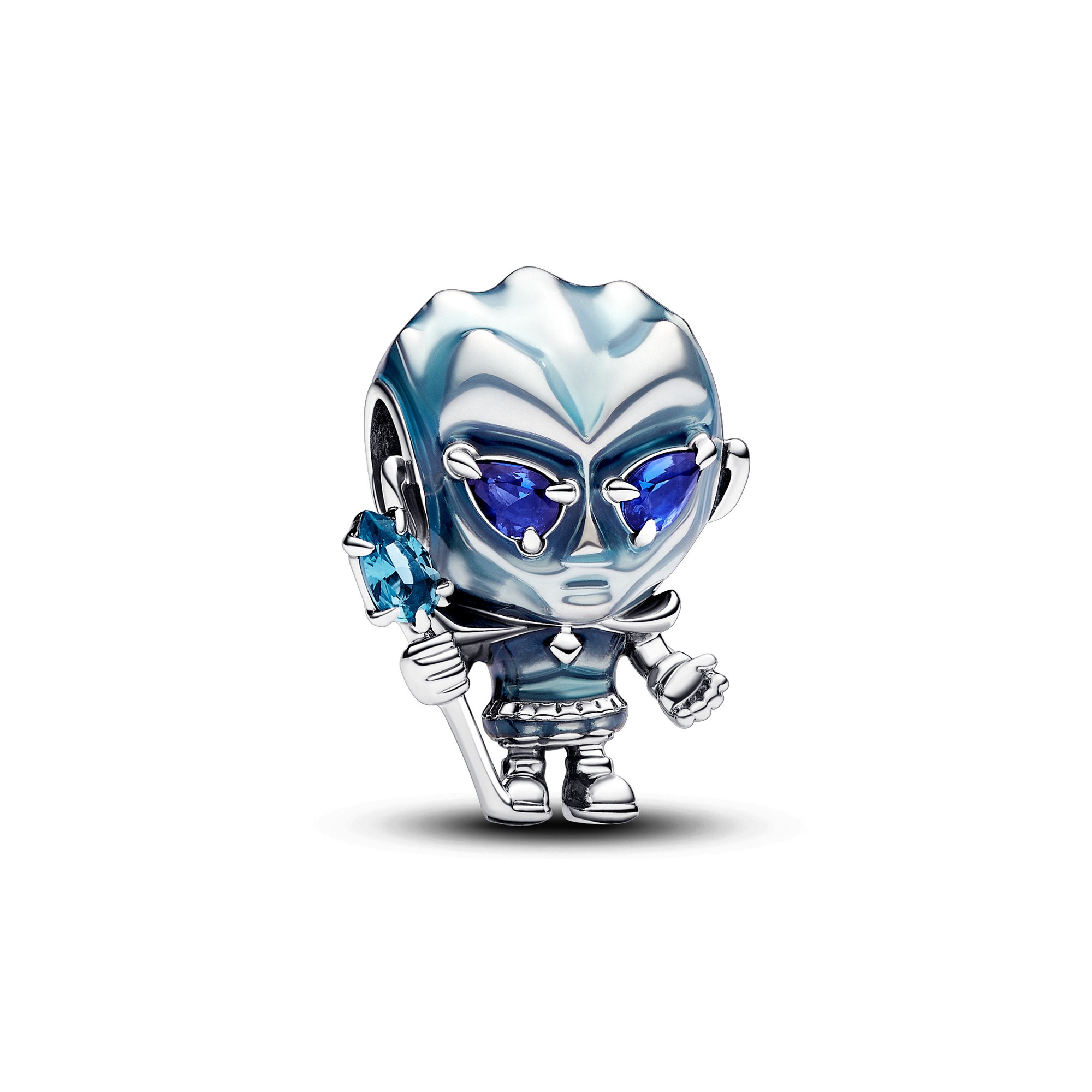 Pandora Game of Thrones Weißer Wanderer Charm - Silber - handg. Kristall Blau