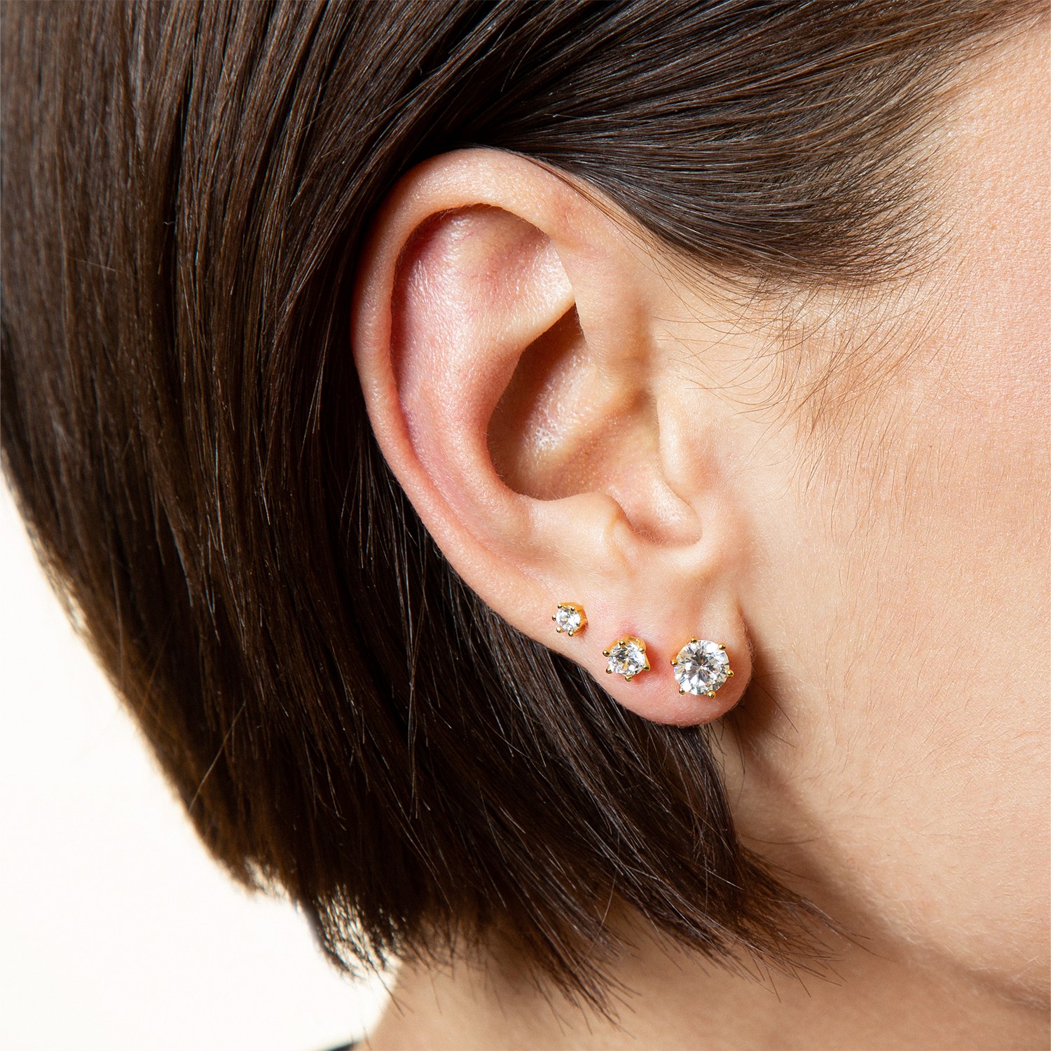 XENOX Sterling Silber Ohrringe XS7214G - KRAPPE GOLD - Gelbgold vergoldet - Krappe – Ansicht 2
