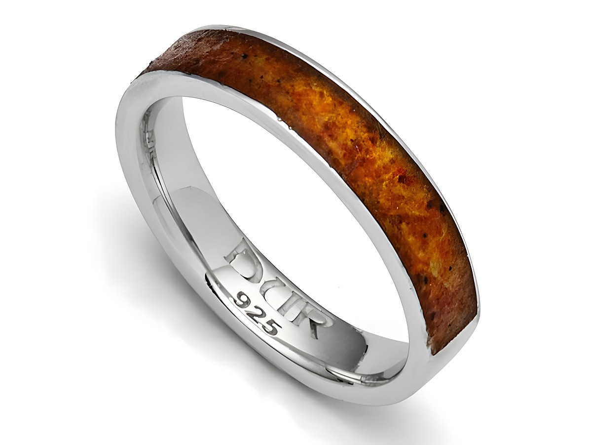 Sterling Silber Ring von DUR mit der Bezeichnung R5623.54, verziert mit Bernstein in der Größe 54, elegant und zeitlos.