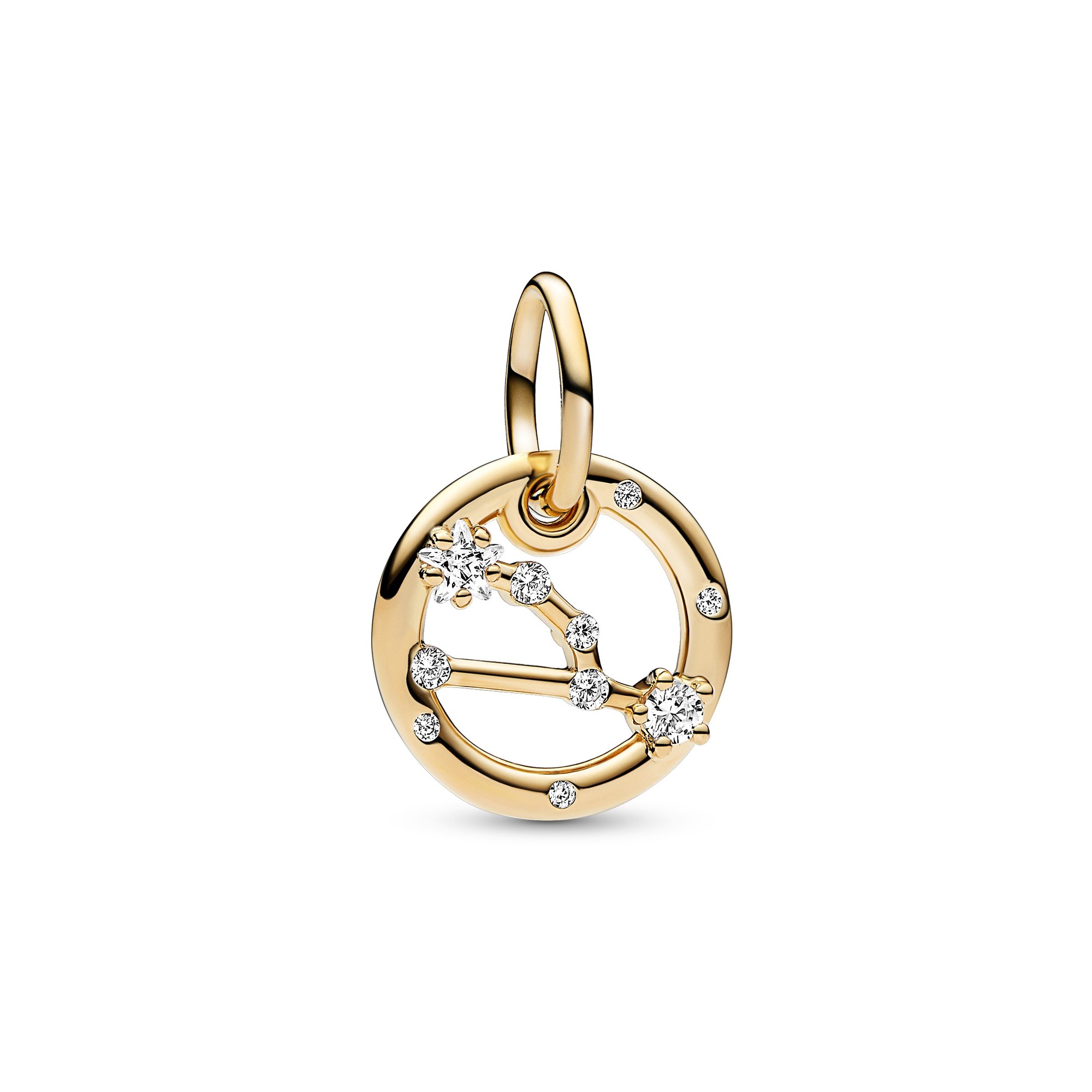Pandora Sternzeichen Stier Charm-Anhänger - Gelbgold Vergoldung - Zirkonia