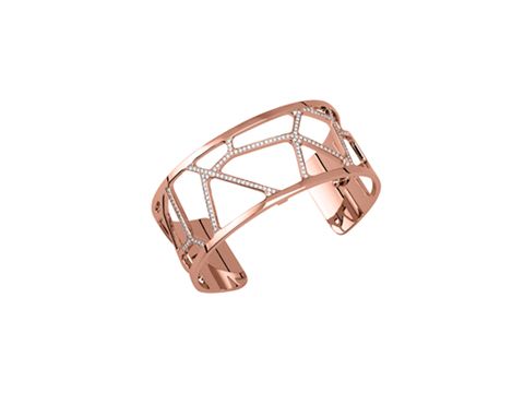 Modischer Armreifen aus Roségold von Les Georgettes, Modell Les Précieuses, mit elegantem Design und Details, 25 mm breit und ideal für stilvolle Akzente.