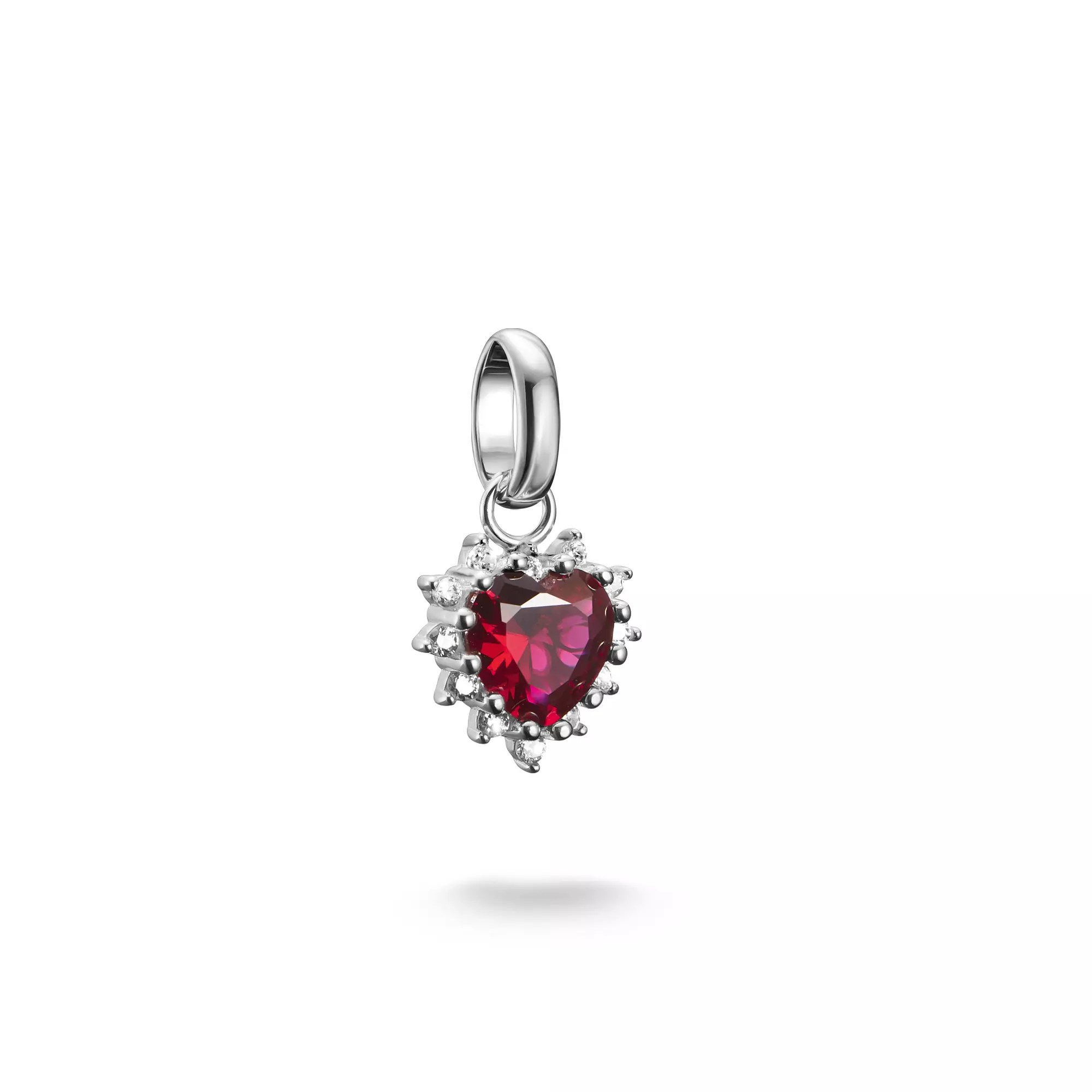 Thomas Sabo Connect - True Romance Herz - rot - Charm mit Öse - Silber + Lab Grown Rubin + Zirkonia – Ansicht 2