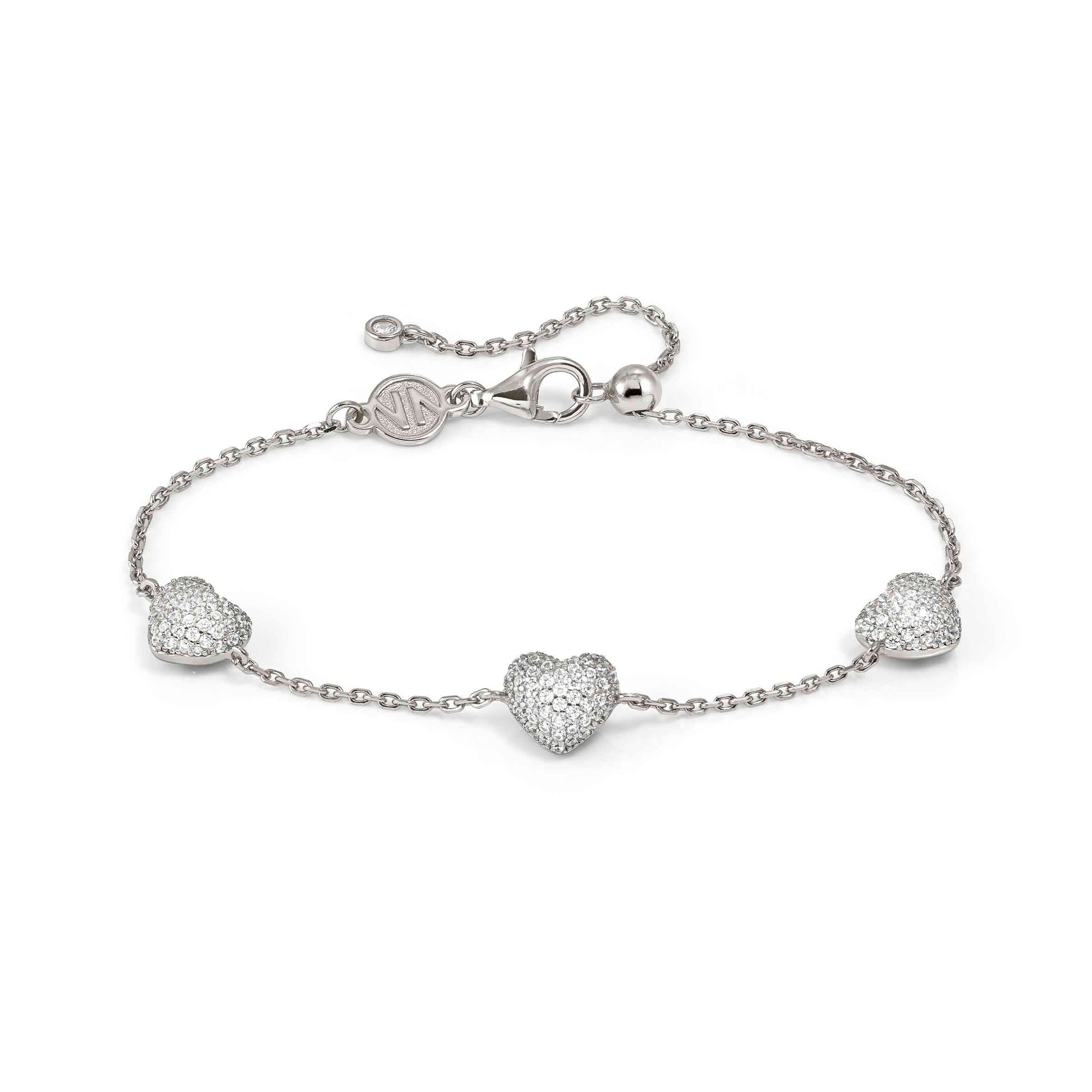 Nomination LIFEPOETRY Armband aus Sterling Silber & Zirkonia in Pavé-Fassung besetzte Schmuckelemente - Herz - rhodiniert – Ansicht 2