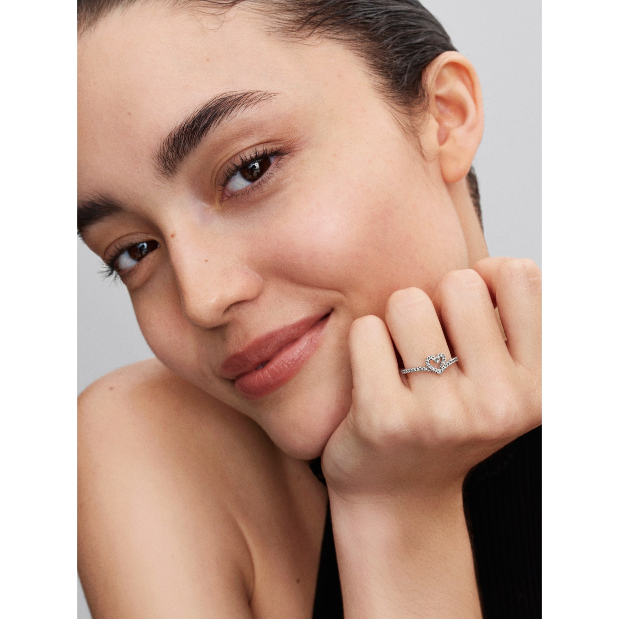 Pandora Ring - Herz Silber Ring mit Zirkonia. – Ansicht 5