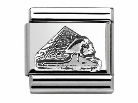 Pyramiden und Sphinx aus Silber in detailreicher Ausführung, hergestellt von Nomination, Teil der Classic Kollektion, ideal für Liebhaber von Monumenten und Denkmälern.