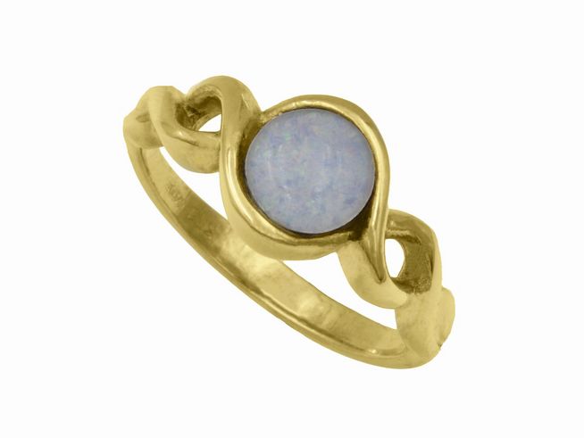 Gelbgold Ring in mystischem Design aus Gelbgold 333 mit Opal-Triplette, Größe 55, Hersteller Juwelier Harnisch, geeignet bis Größe 54/17,5.