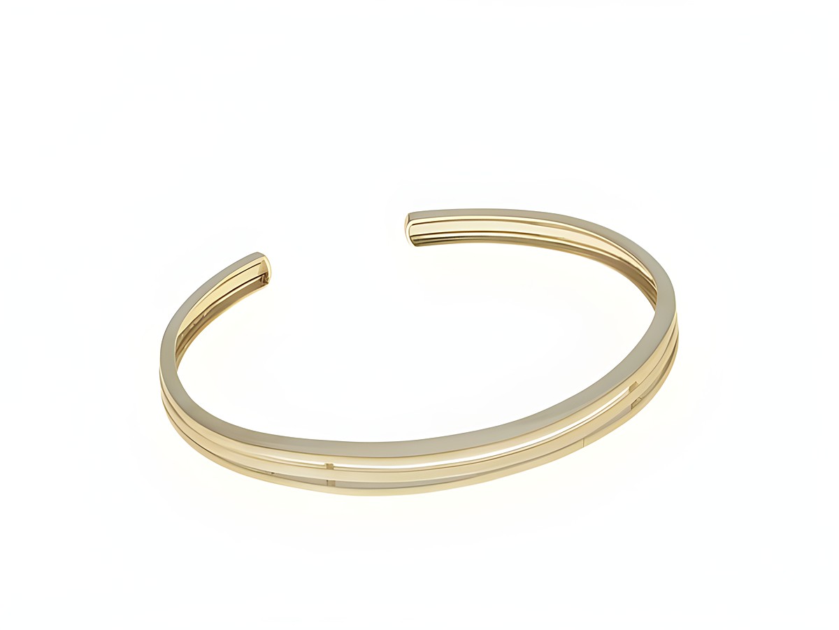 Design Armreifen aus Sterling Silber, rosegold vergoldet, 18 cm, Hersteller Juwelier Harnisch, elegantes und zeitloses Schmuckstück für stilbewusste Trägerinnen.