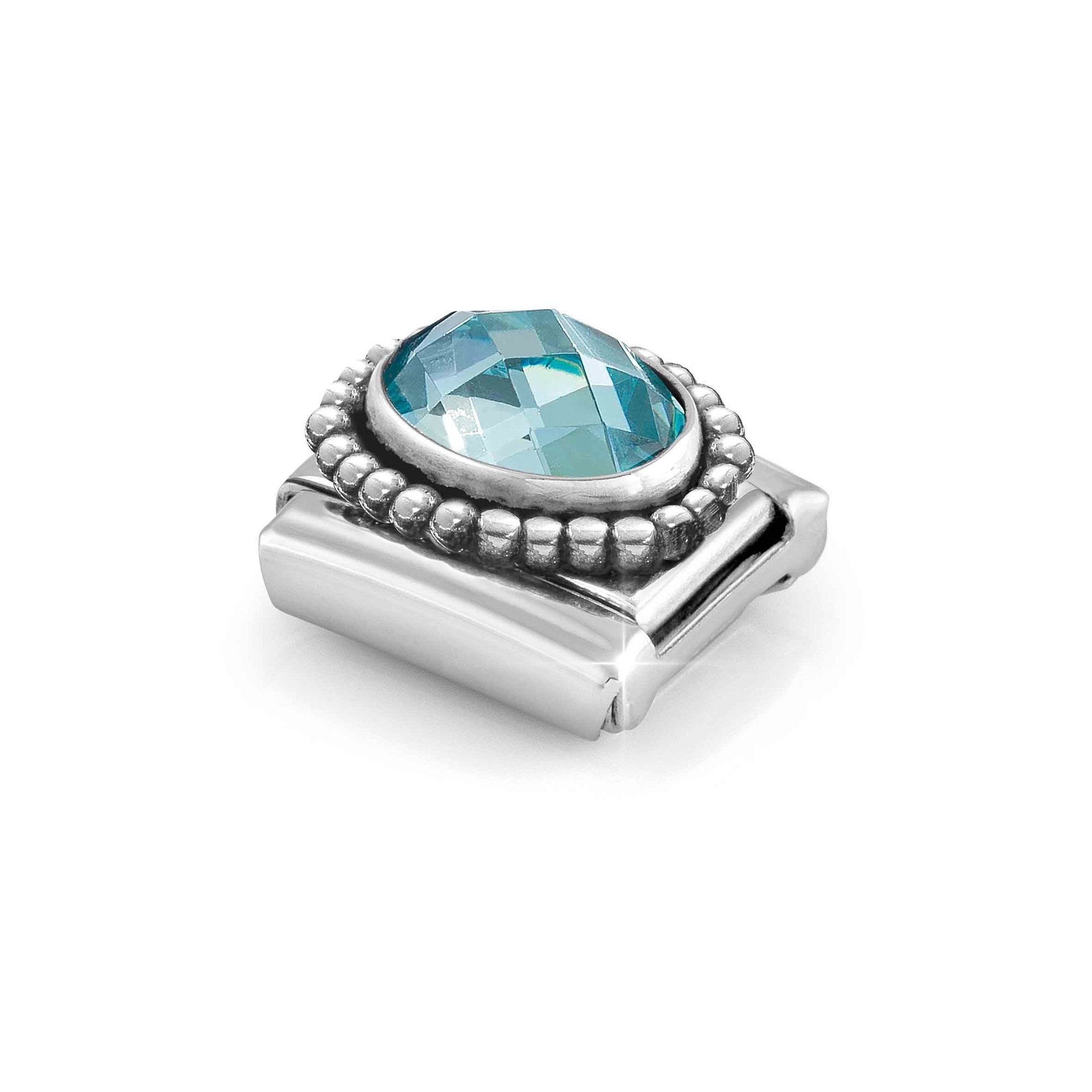 Nomination CLASSIC Element - fac. Zirkonia - oval in Sterling Silber Kugel - Himmelblau – Ansicht 5