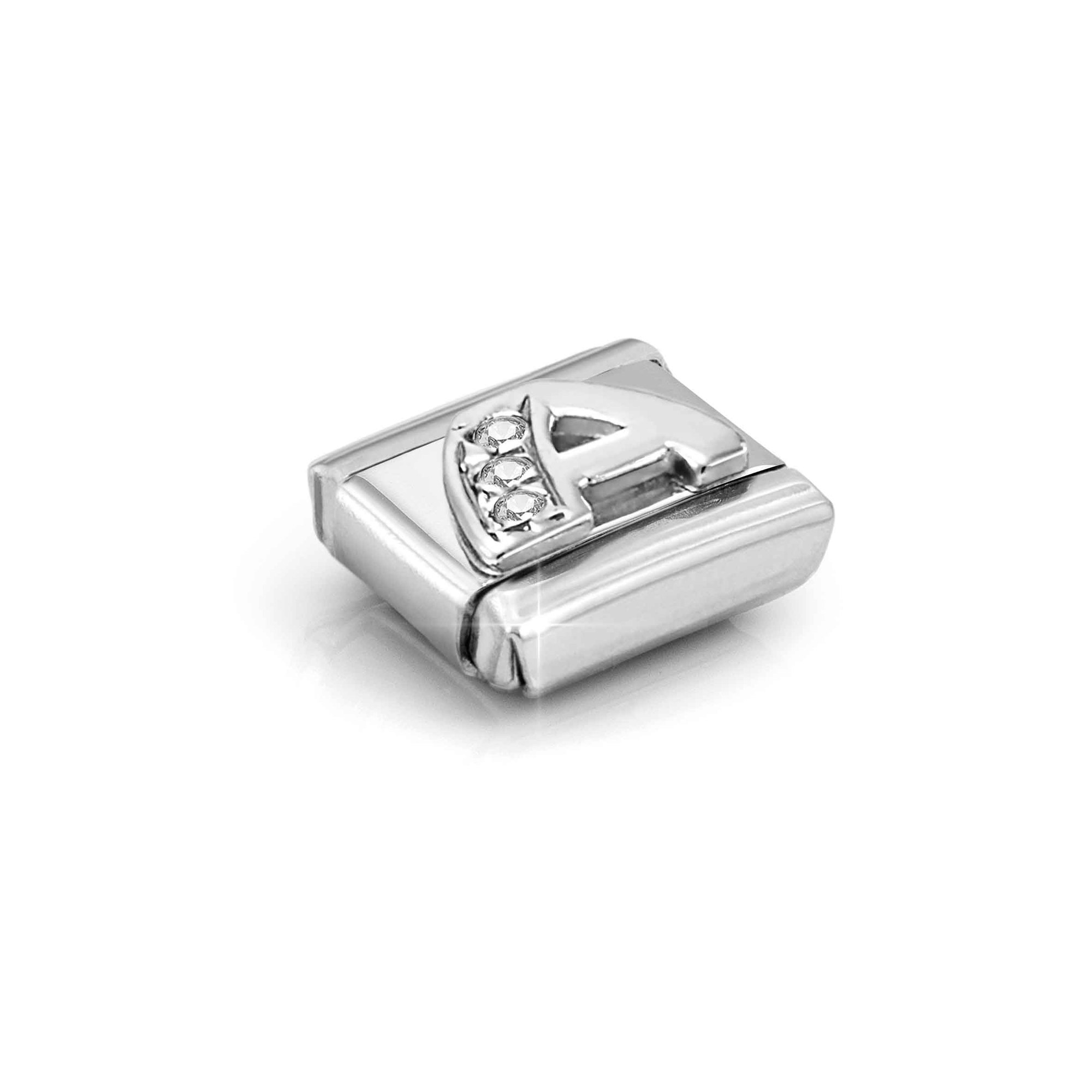 Nomination Composable Classic Charm Buchstabe A - Edelstahl, Sterling Silber, Zirkonia – Ansicht 4