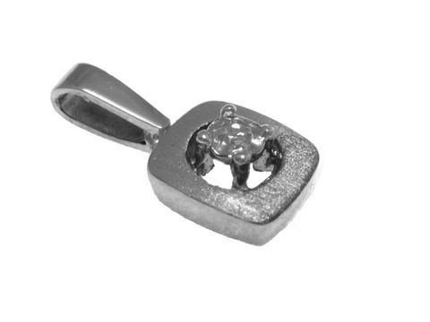 Gold Anhänger aus Gold 585 mit einem Diamanten von 0,02 ct, hergestellt von Juwelier Harnisch, filigranes Design, ideal für besondere Anlässe oder als Geschenk.