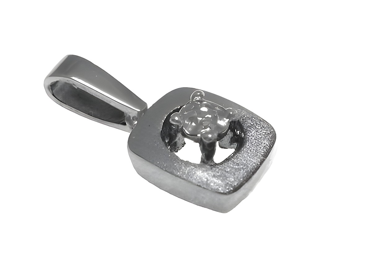 Gold Anhänger aus Gold 585 mit einem Diamanten von 0,02 ct, hergestellt von Juwelier Harnisch, filigranes Design, ideal für besondere Anlässe oder als Geschenk.