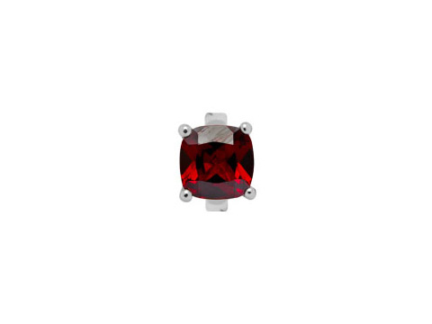 Glänzender Granat in tiefem Rot, eingefasst in einem eleganten Silber Element von Endless, Modell Granat 21501, ideal für stilvolle Schmuckstücke.