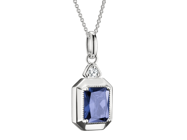 Thomas Sabo ELYNDRA KE2381-166-1-L45V - Halskette - 45 cm - Sterling Silber recy. & Nano-Kristall & Zirkonia - blau