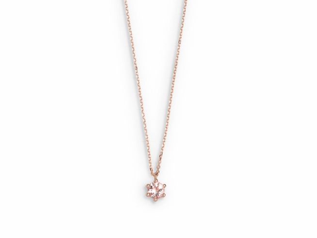 Halskette Xenox Gold Kette XG4532R mit Karreekette aus 375 Roségold und einem zarten Anhänger in Sternform, ideal für elegante Anlässe und alltägliches Tragen.