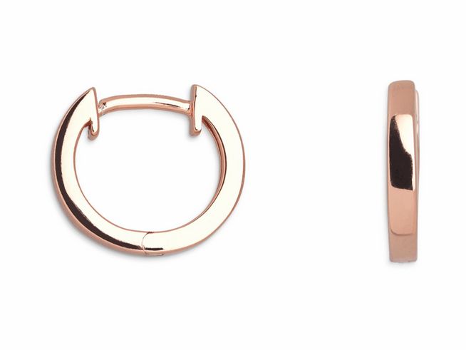 Xenox Sterling Silber Ohrringe XS8658R Creolen in Roségold Vergoldung, elegantes und modernes Design, ideal für jeden Anlass, leicht und angenehm zu tragen, hochwertige Verarbeitung.