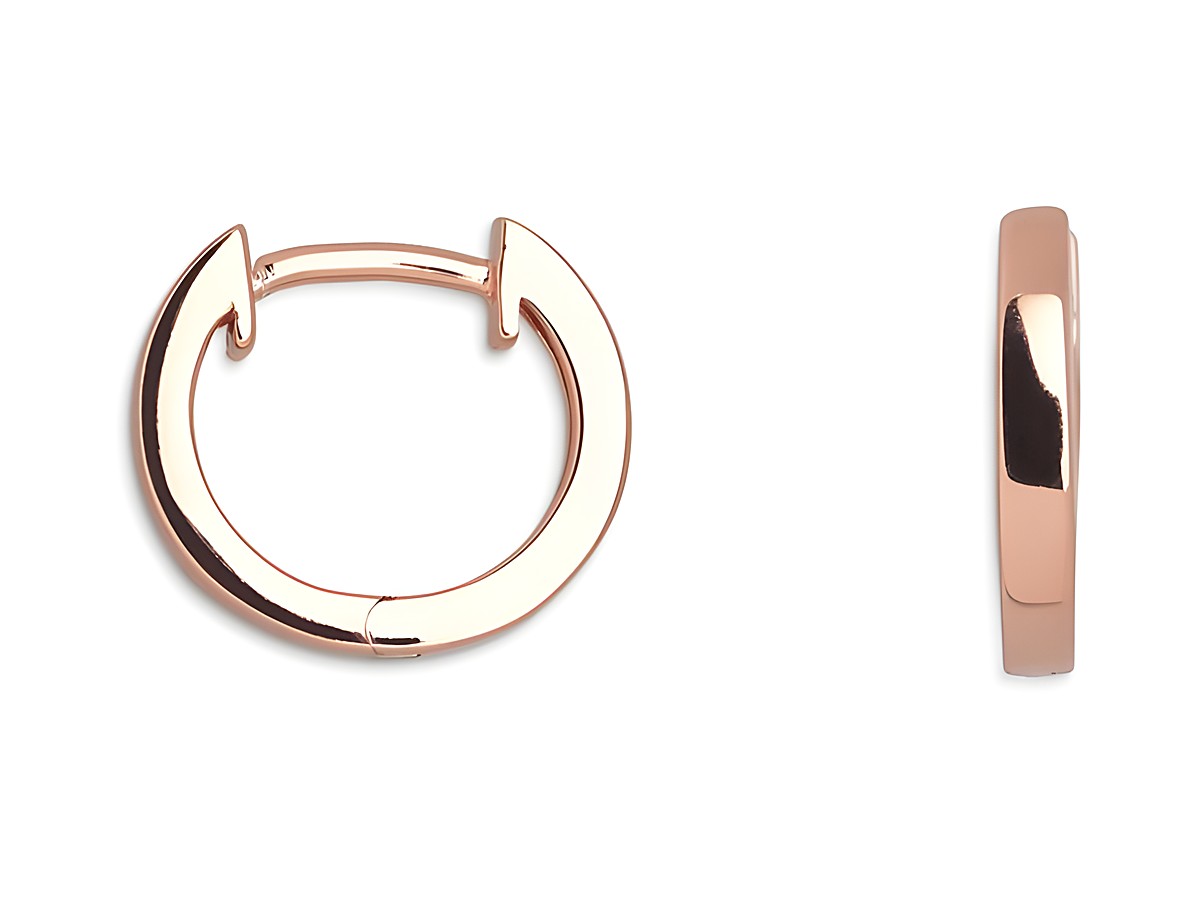 Xenox Sterling Silber Ohrringe XS8658R Creolen in Roségold Vergoldung, elegantes und modernes Design, ideal für jeden Anlass, leicht und angenehm zu tragen, hochwertige Verarbeitung.