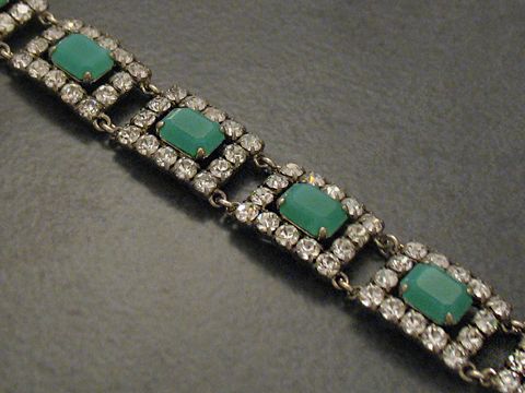 Strass Armband türkis - 18-23 cm - silberfarben - ausdrucksstark von Juwelier Harnisch, mit eleganten türkisen Steinen und funkelnden Strasssteinen, ideal für besondere Anlässe.