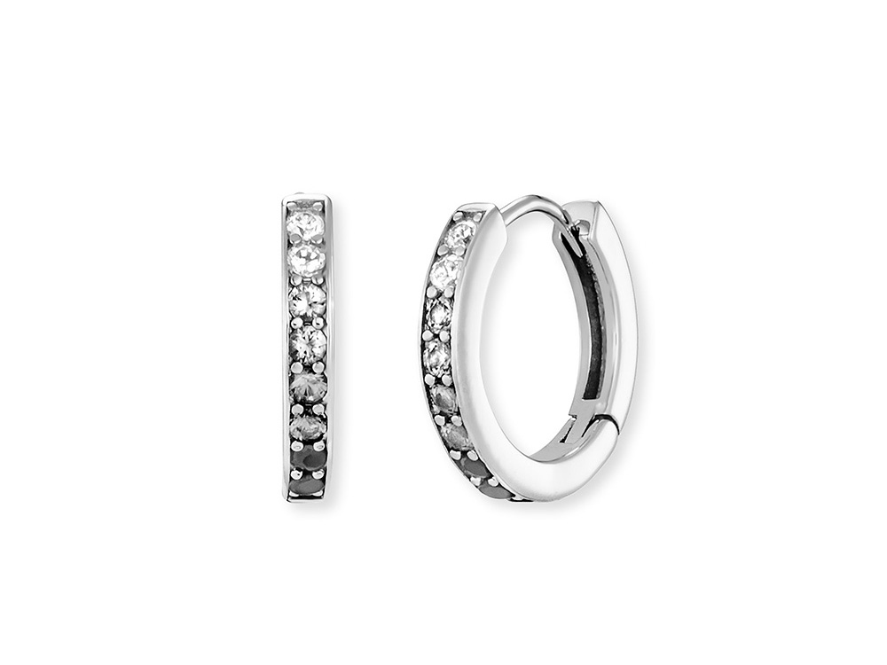 Engelsrufer ERE-SHADE-ZI-CR-13 Creole Shade Silber mit Zirkonia, elegante Ohrringe in hochwertiger Verarbeitung, glänzend und modern, ideal für festliche Anlässe oder den Alltag.