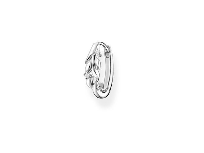 Thomas Sabo Charming Creole CR681-051-14 aus Sterling Silber mit weißen Zirkonia, eleganter Ohrschmuck in geschwungener Form mit funkelnden Details. Perfekt für stilvolle Akzente.