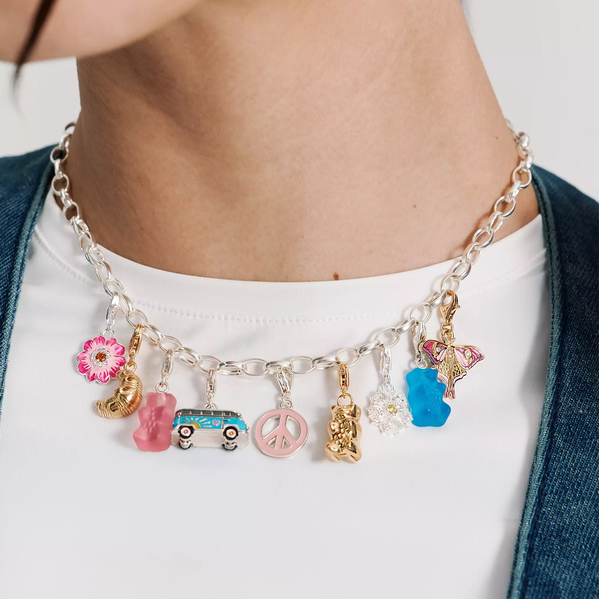 Thomas Sabo Charm-Anhänger - Goldbär Gummibärchen Silber vergoldet - HARIBO – Ansicht 3