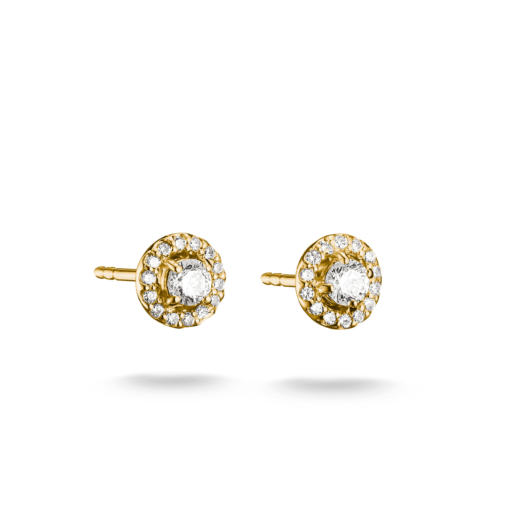 Thomas Sabo Ohrstecker mit weißem Zirkonia im Brillantschliff, vergoldet, elegant und glänzend, ideal für jeden Anlass, moderne und zeitlose Schmuckstücke.