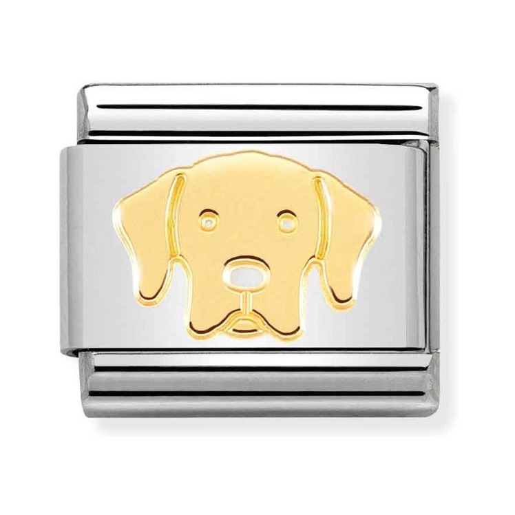 Nomination Composable Classic Charm Labrador Retriever - Edelstahl, Gelbgold