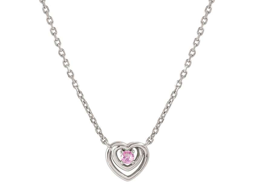Nomination 241707 02 COSMICLOVE Halskette aus Sterling Silber - Zirkonia verzierter Herz - Anhänger - ROSA - 38-42 cm verstellbar Silberne Halskette mit einem herzförmigen Anhänger, verziert mit einem rosa Zirkonia Stein in der Mitte, Länge einstellbar von 38 bis 42 cm, modern und elegant.