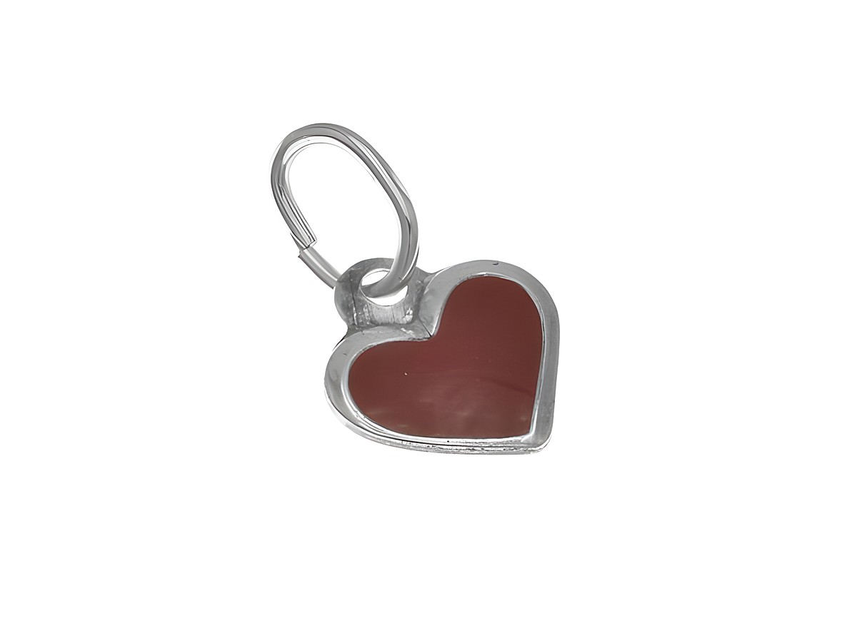 Anhänger Herz aus Sterling Silber, lackiert und poliert, niedlich gestaltet. Hersteller Juwelier Harnisch, ideal für Schmuckliebhaber.