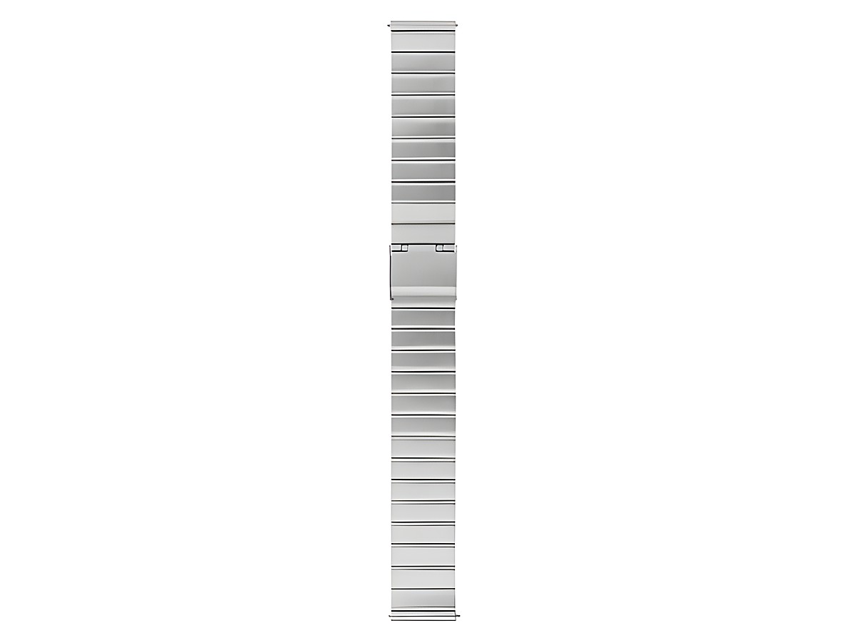 Metallarmband von Mondaine aus Edelstahl, 18 mm, Modell FMM.22618.ST.1M.K, zeigt ein schlankes, modernes Design mit einer klaren, strukturierten Oberfläche für einen eleganten Look.