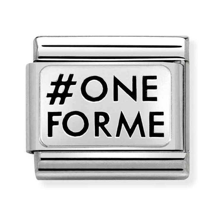 Nomination One for Me - COMPOSABLE CLASSIC OXIDIERTE PLAKETTE - Edelstahl - Silber