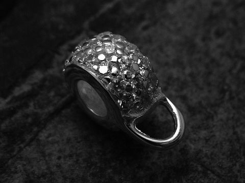 37497-0 Charms Träger für Kette aus Sterling Silber mit Zirkonia von Juwelier Harnisch, glänzendes Design und hochwertige Verarbeitung, ideal für individuellen Schmuck.