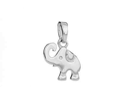 Elefant Anhänger tierisch Silber rhodiniert von Juwelier Harnisch, ein charmanter Schmuck für Tierliebhaber, elegant verarbeitet und ideal zum Verschenken oder Selbsttragen.