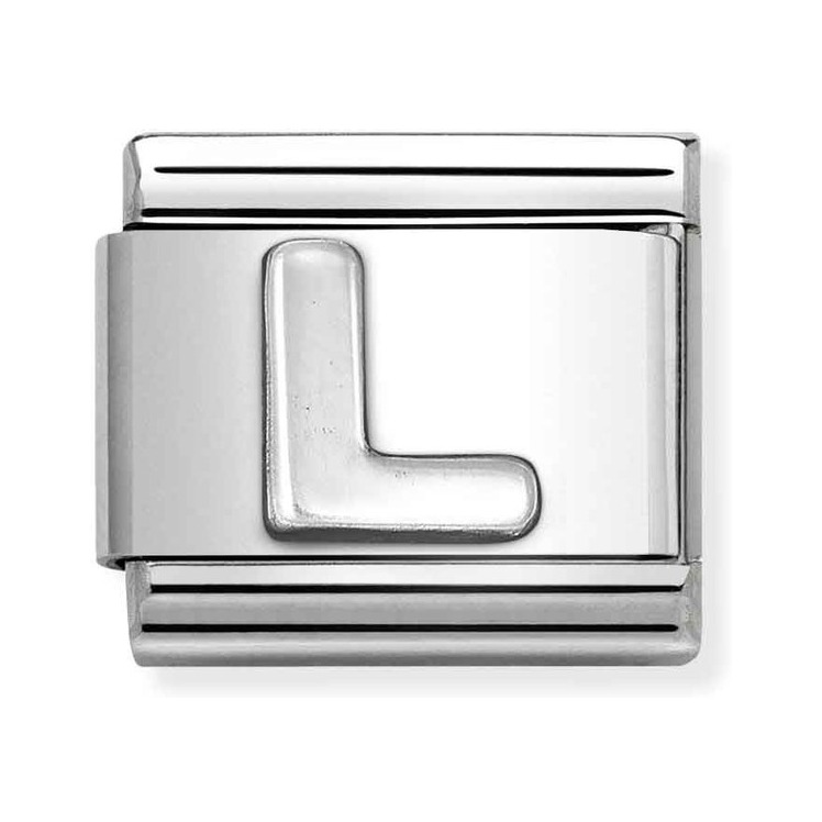Nomination Composable Classic Charm Buchstabe L - Edelstahl, Sterling Silber oxidiert