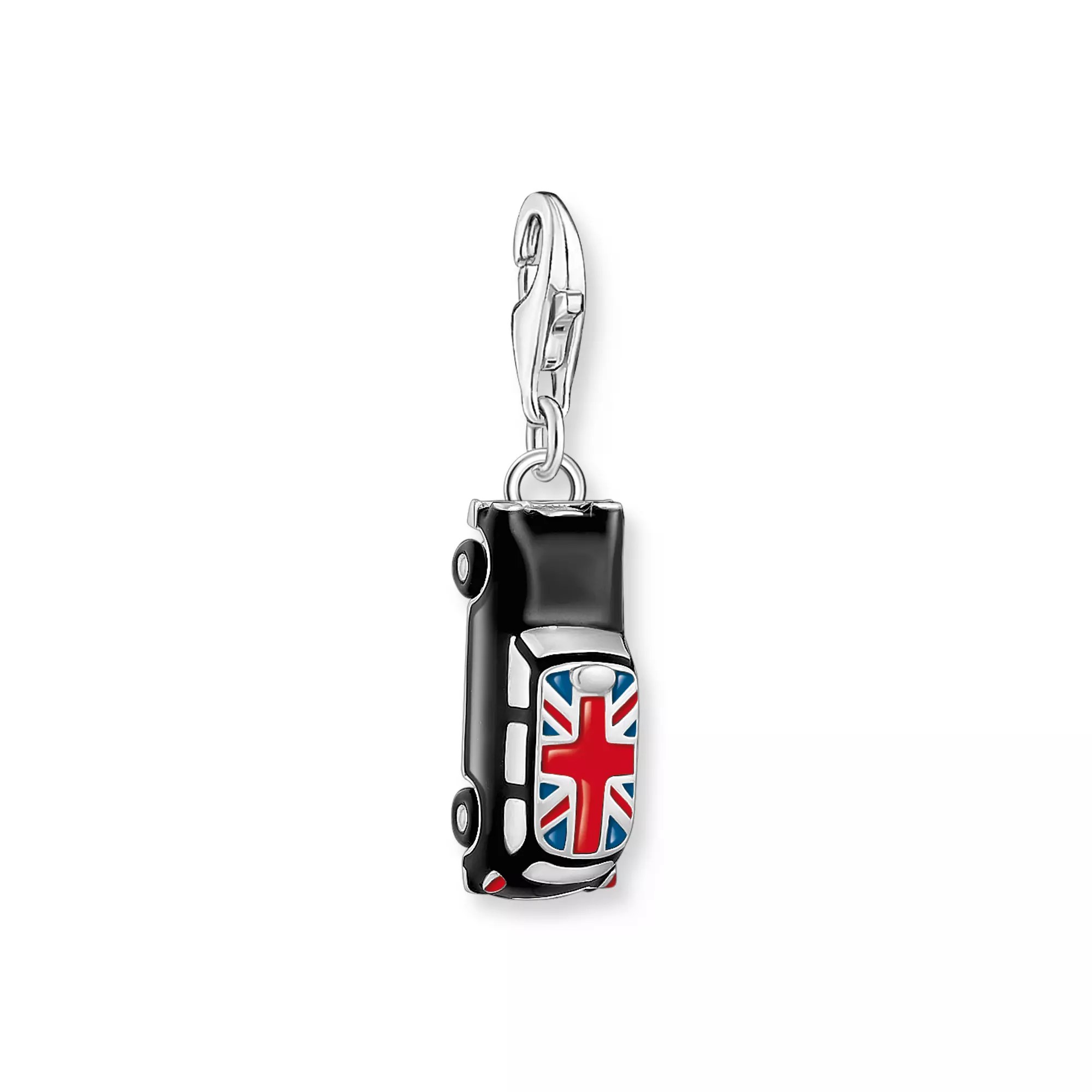 Thomas Sabo Charm-Anhänger - LONDON Taxi - Silber & Emaille & Zirkonia - mehrfarbig