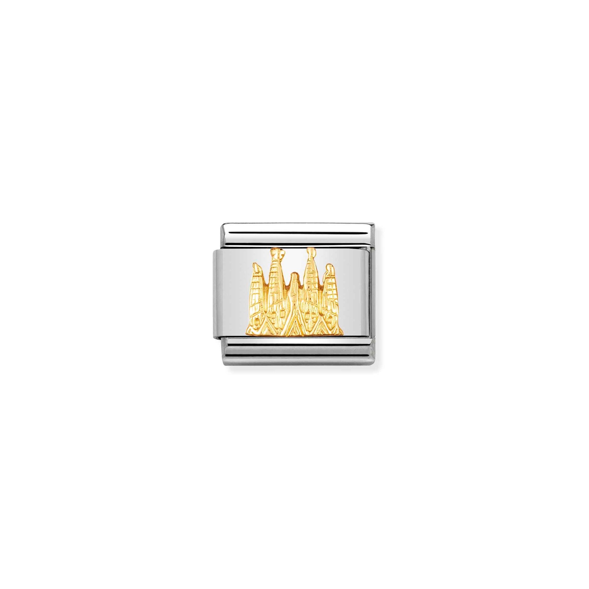 Nomination Composable Classic Charm Sagrada Familia - Edelstahl, Gelbgold